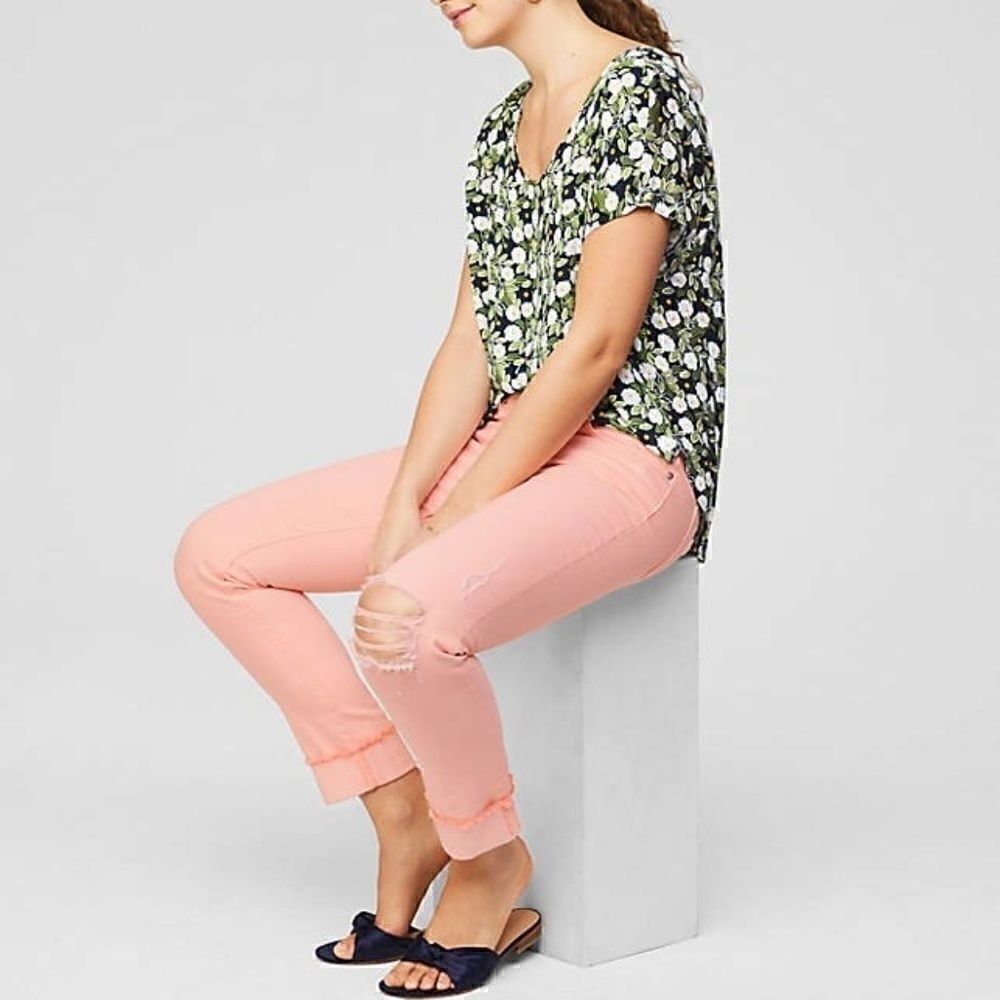 Loft Distressed Boyfriend Jeans